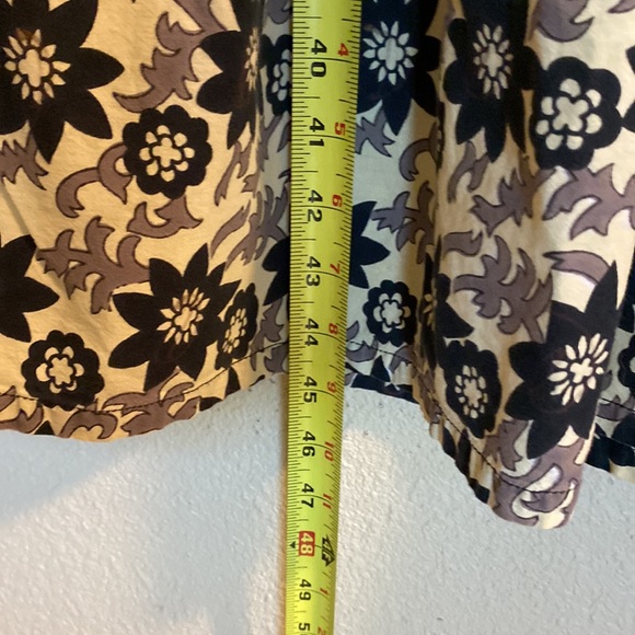 Hand Crafted Short Sleeve Floral Patchwork Pattern Sundress brown - Picture 8 of 10